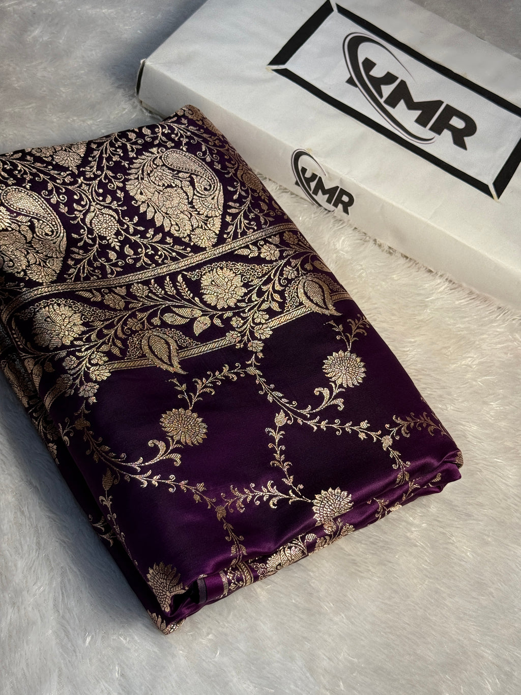 Mashru Silk Banarasi Jaal Saree Zari Border Pallu
