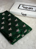Mashru Silk Banarasi Booti Saree Zari Border Pallu