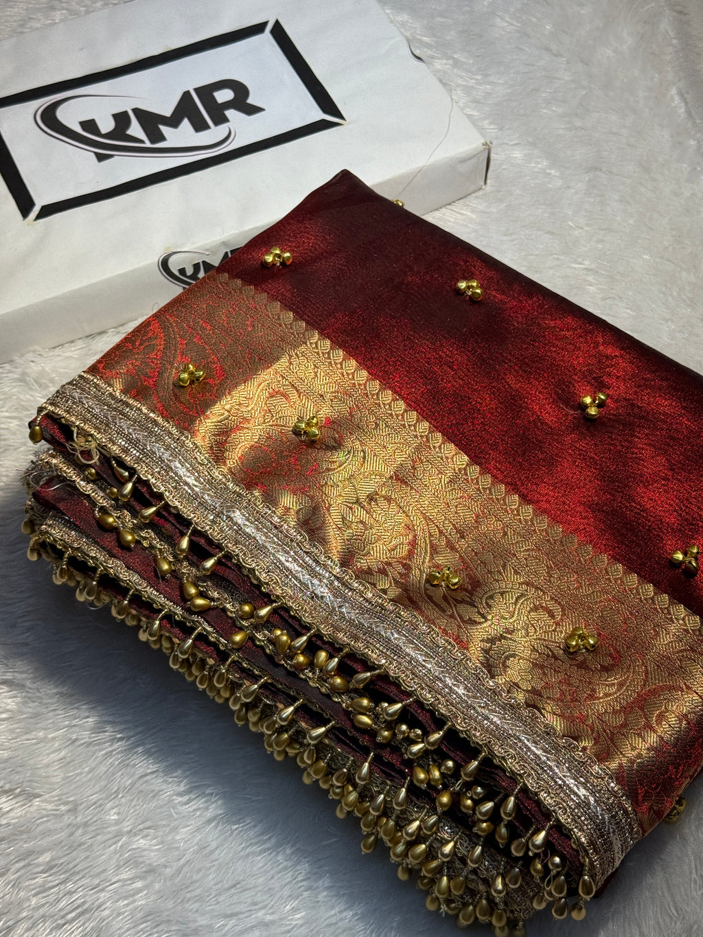 Premium Banarasi Soft Tissue Saree X Viral Ghungroo Work