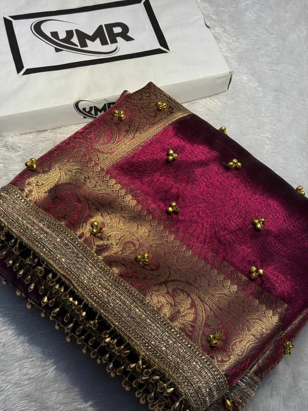 Premium Banarasi Soft Tissue Saree X Viral Ghungroo Work