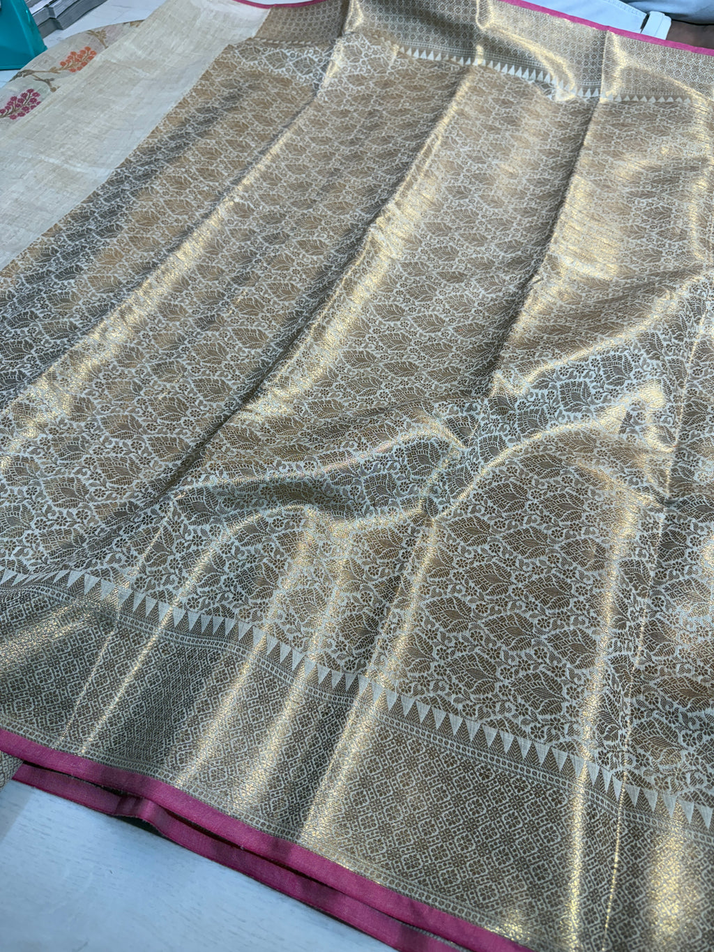 Soft Eri Silk Banarsi Weaving Jaal Pattern Saree