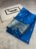 Mashru Katan Silk Banarasi Zari Border Buti Design Saree With Light Weight