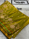 Mashru Silk Banarasi Booti Saree Zari Border Pallu