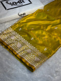 Mashru Silk Banarasi booti Saree Zari Border Pallu