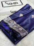 Mashru Silk Banarasi Booti Saree Zari Border Pallu