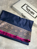 Mashru Silk Banarasi Plain Saree Zari Border Pallu