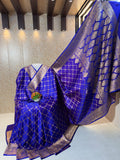 Mashru Silk Banarasi Jaal Pattern Saree Zari Border Pallu