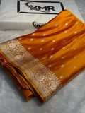 Mashru Silk Banarasi Booti Saree Zari Border Pallu