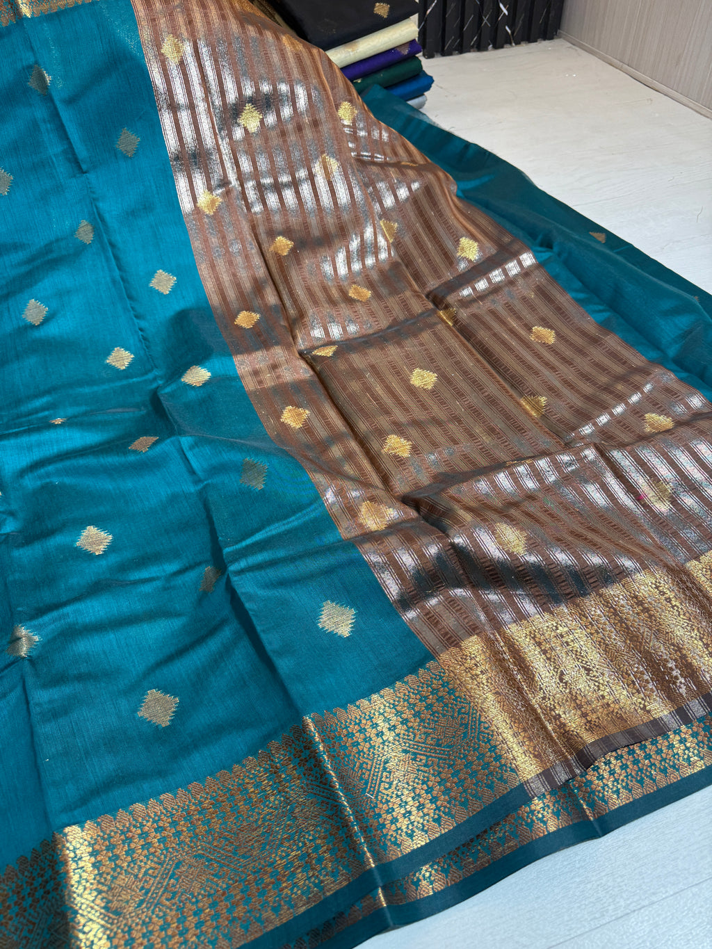 Soft Eri Silk Banarsi Weaving Buti Design Saree