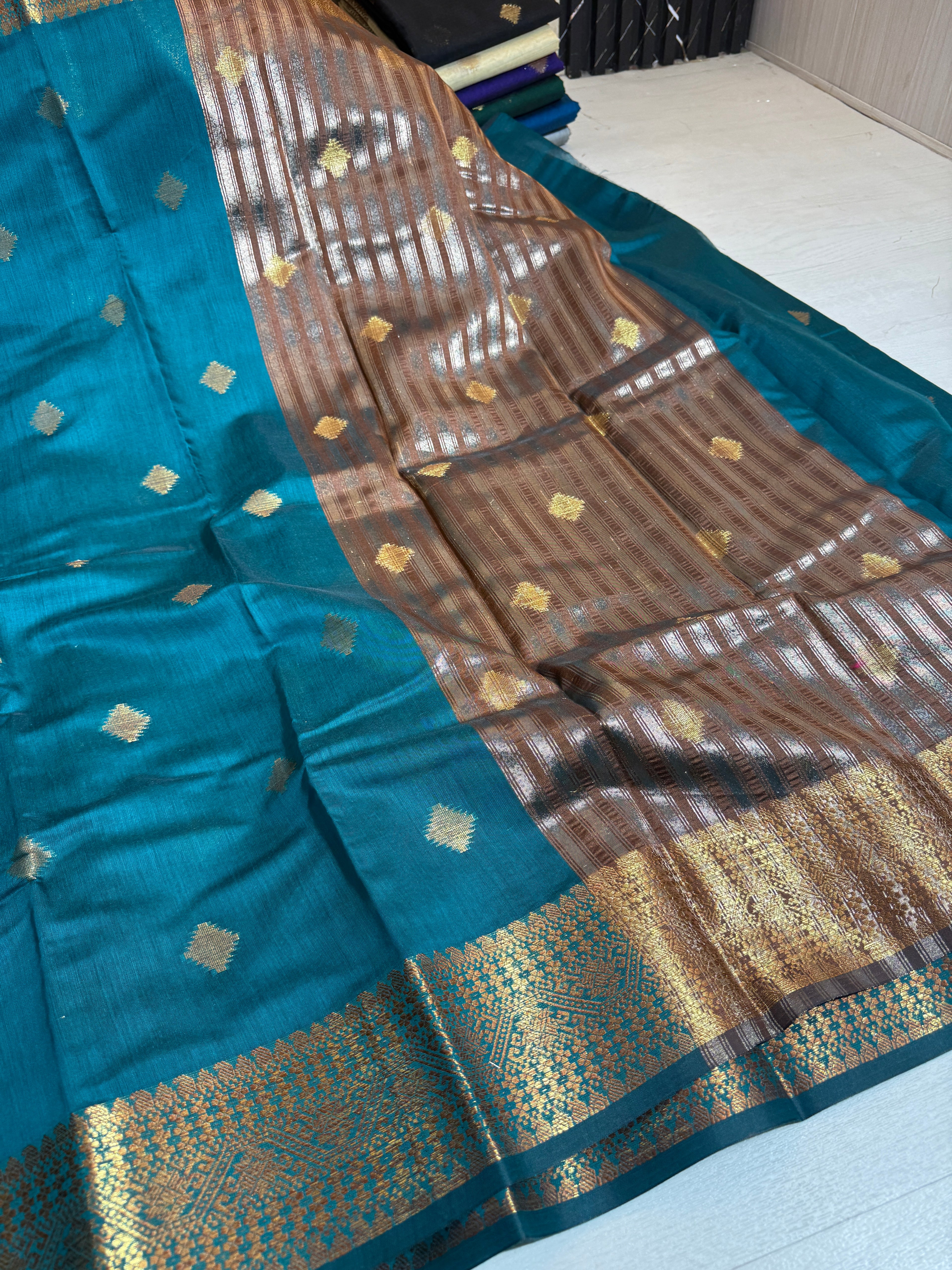 Soft Eri Silk Banarsi Weaving Buti Design Saree