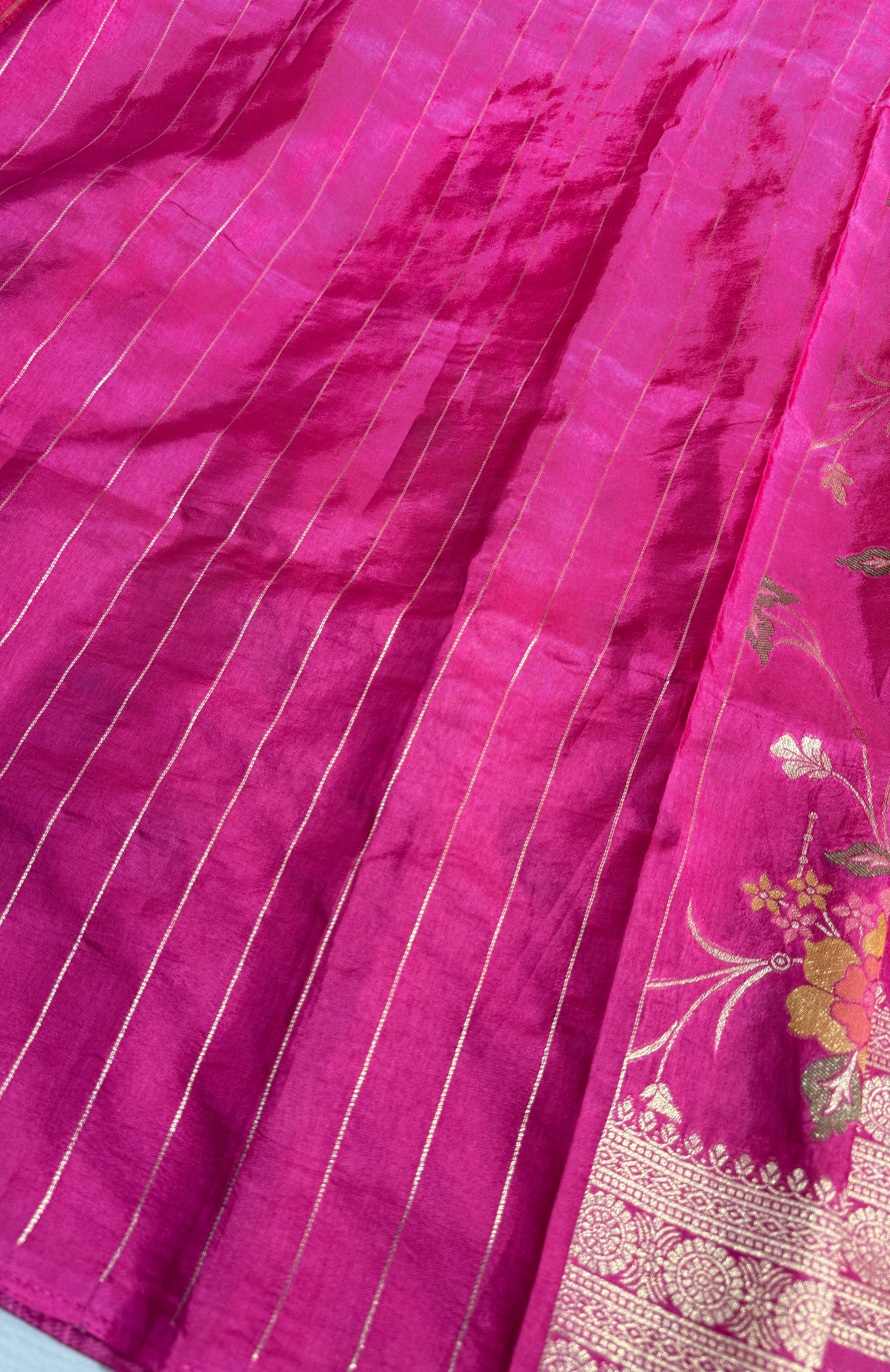 Premium Munga Silk Banarasi Saree With Rich Zari Pallu And Border