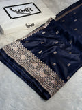 Mashru Silk Banarasi booti Saree Zari Border Pallu