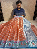 Banarasi Premium Tissue Silk Saree With Paithani Border Soft And Comfortable