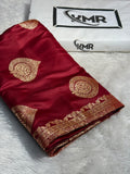 Mashru Silk Banarasi Boota Saree Zari Border Pallu