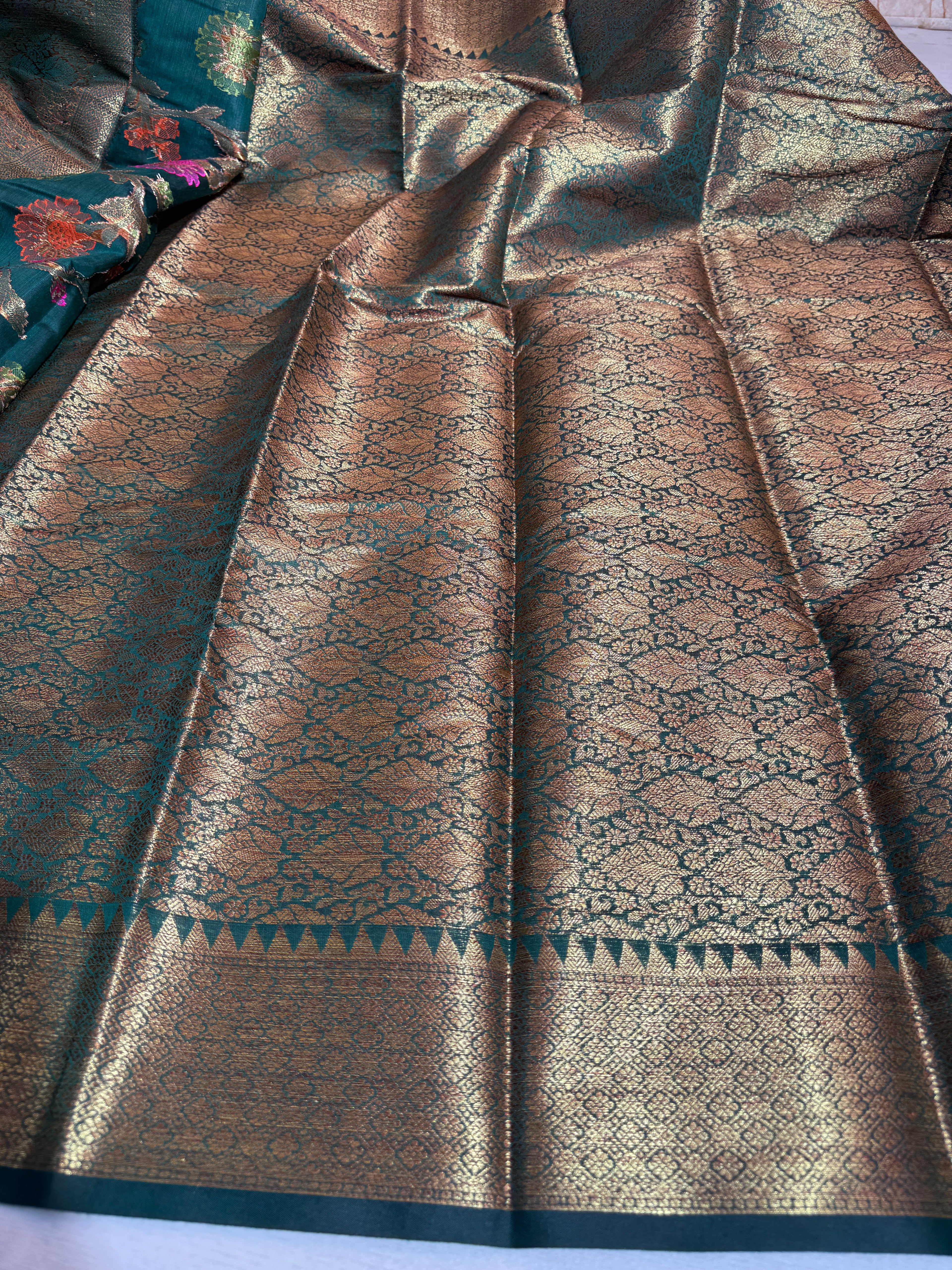 Soft Eri Silk Banarsi Weaving Jaal Pattern Saree