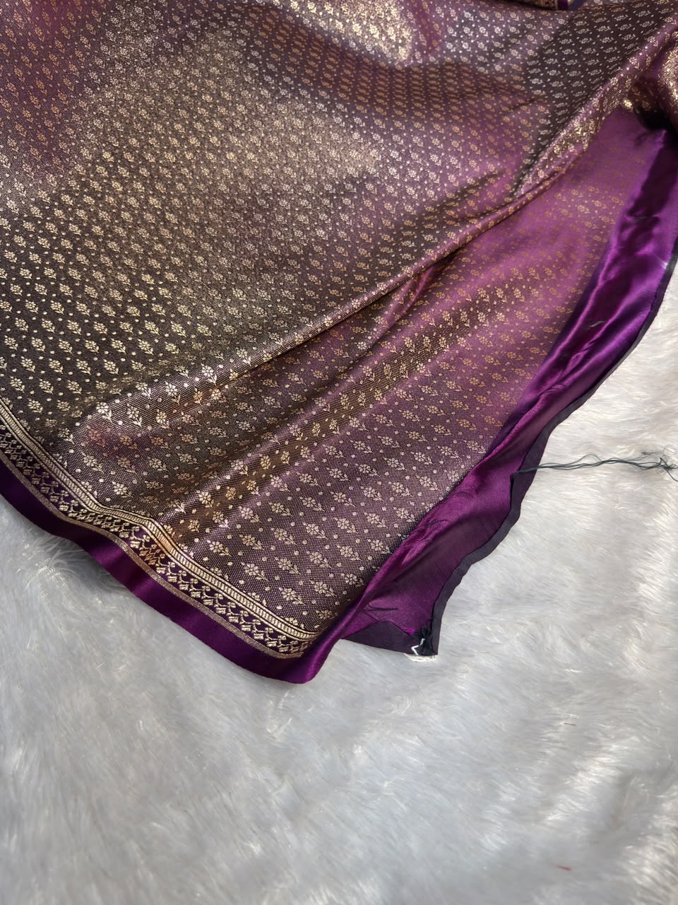 Mashru Silk Banarasi Jaal Saree Zari Border Pallu