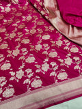 Pure Katan Silk Zari Border Jaal Design Saree