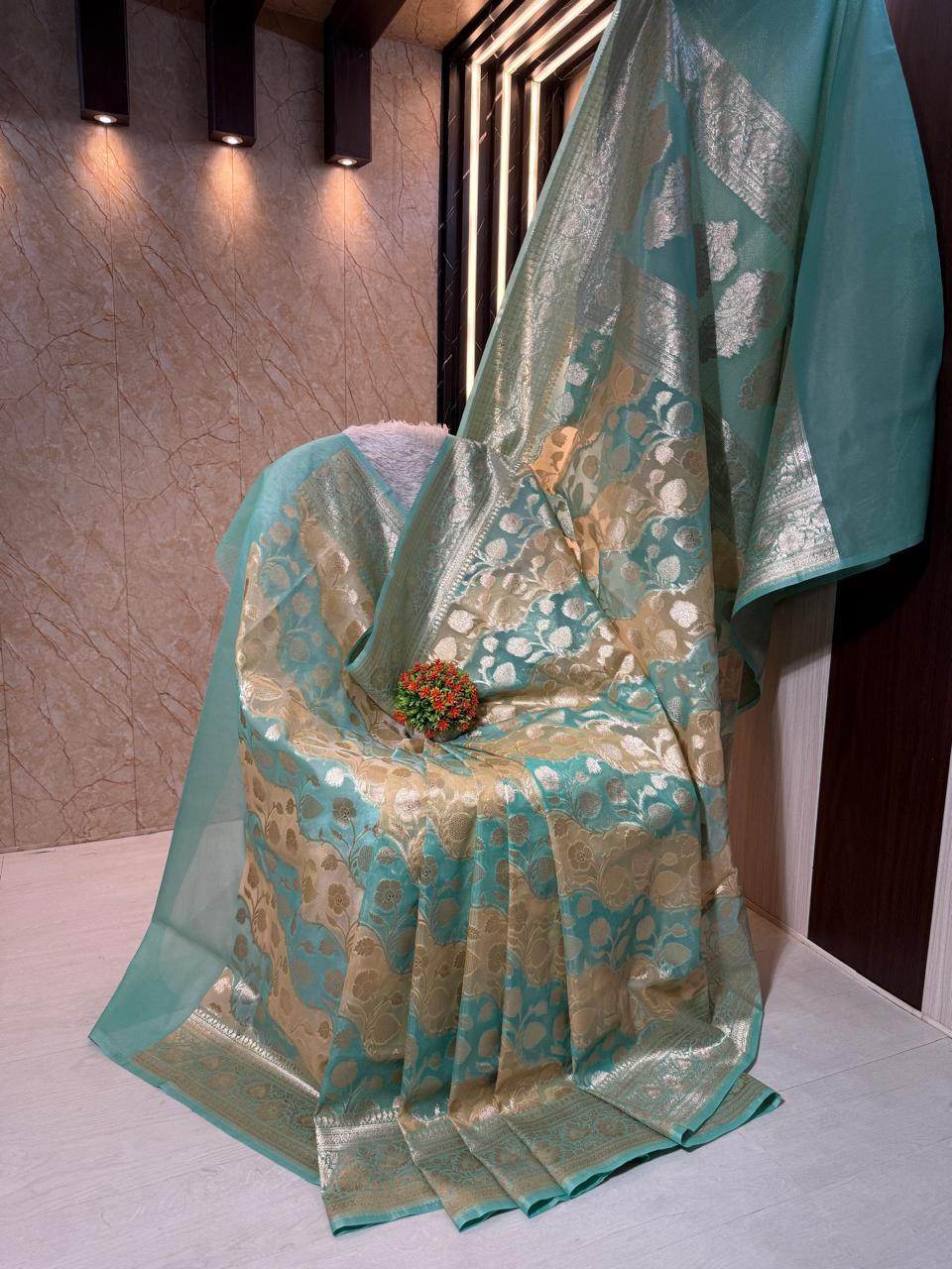 Kora Organza Silk Designer Saree