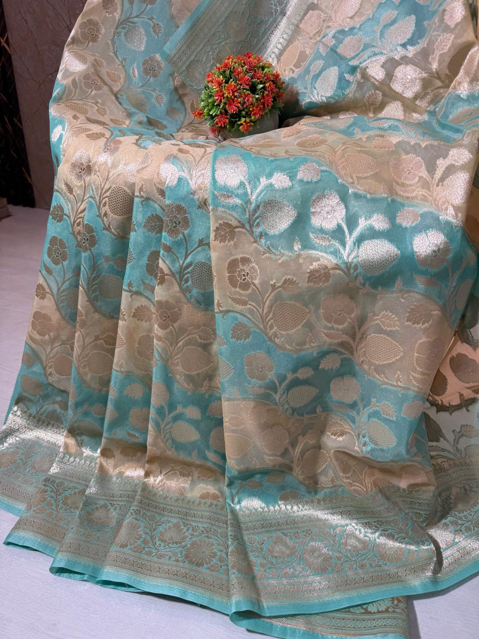 Kora Organza Silk Designer Saree
