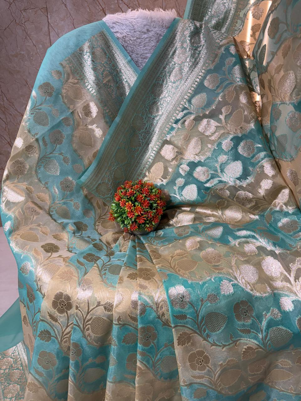 Kora Organza Silk Designer Saree