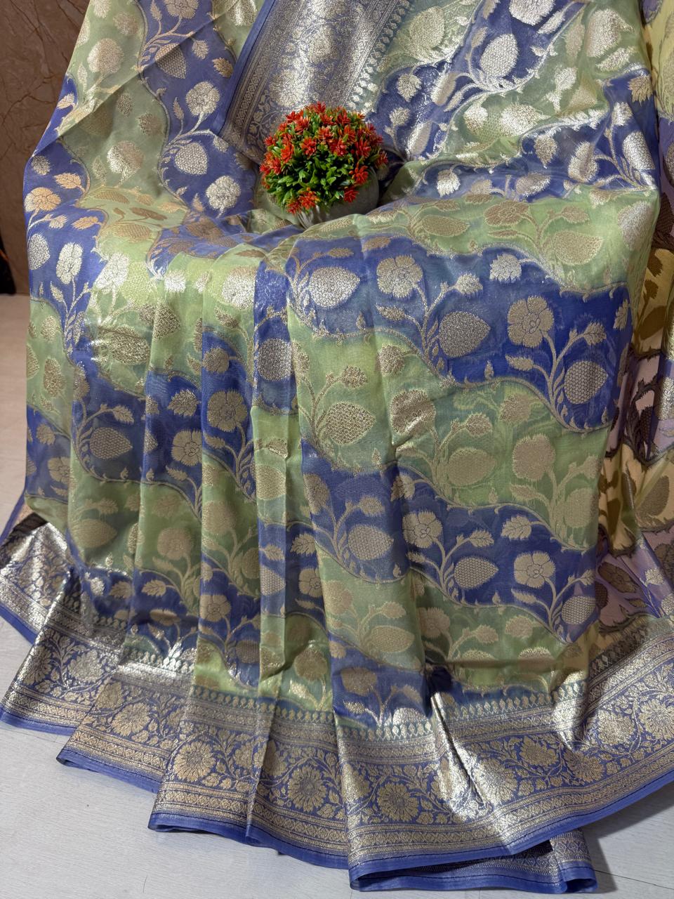 Kora Organza Silk Designer Saree