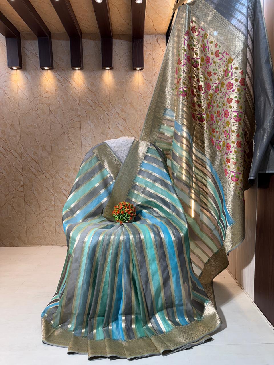 Kora Organza Silk Designer Saree