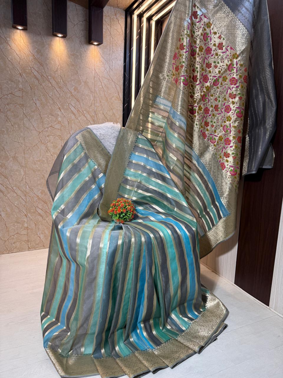 Kora Organza Silk Designer Saree