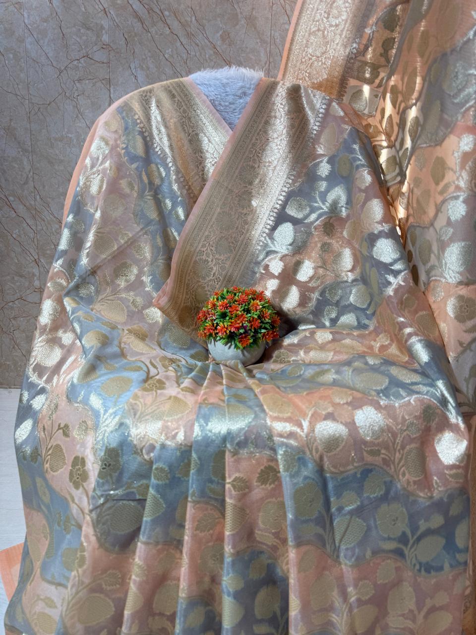 Kora Organza Silk Designer Saree