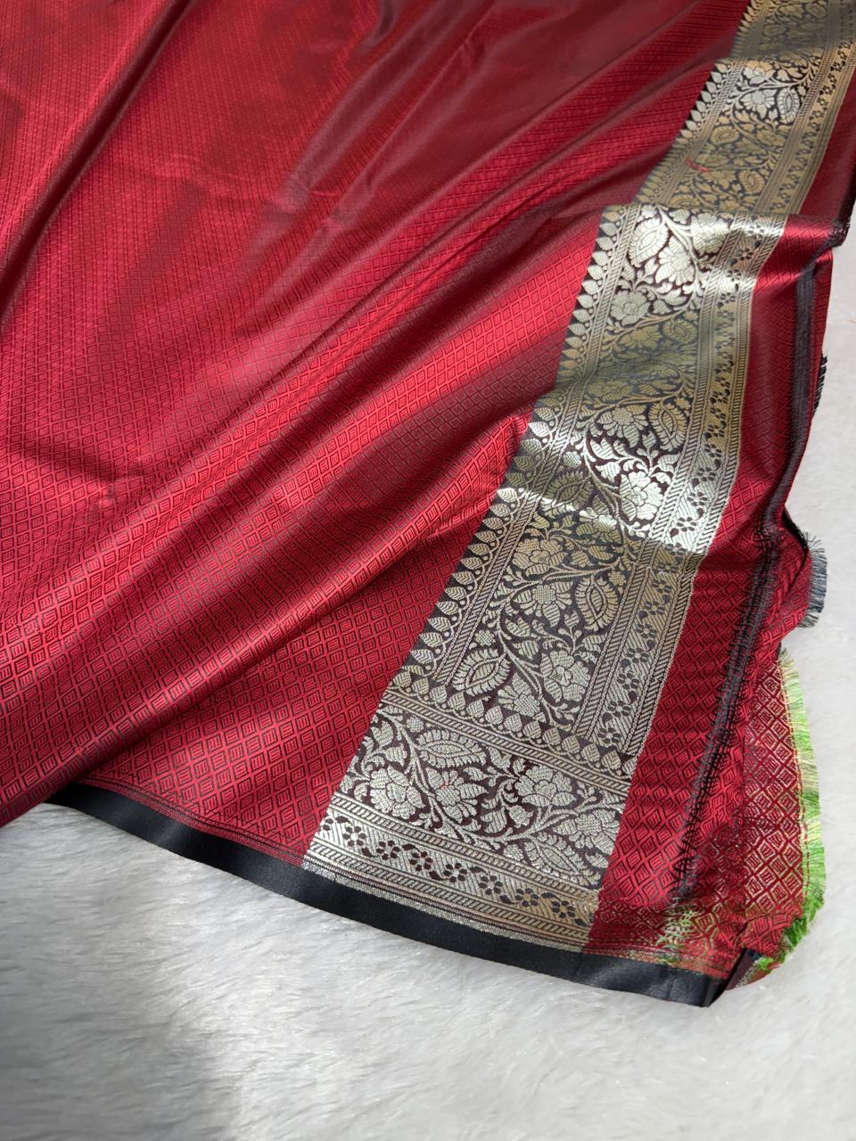 Mashru Silk Stripe Design Saree