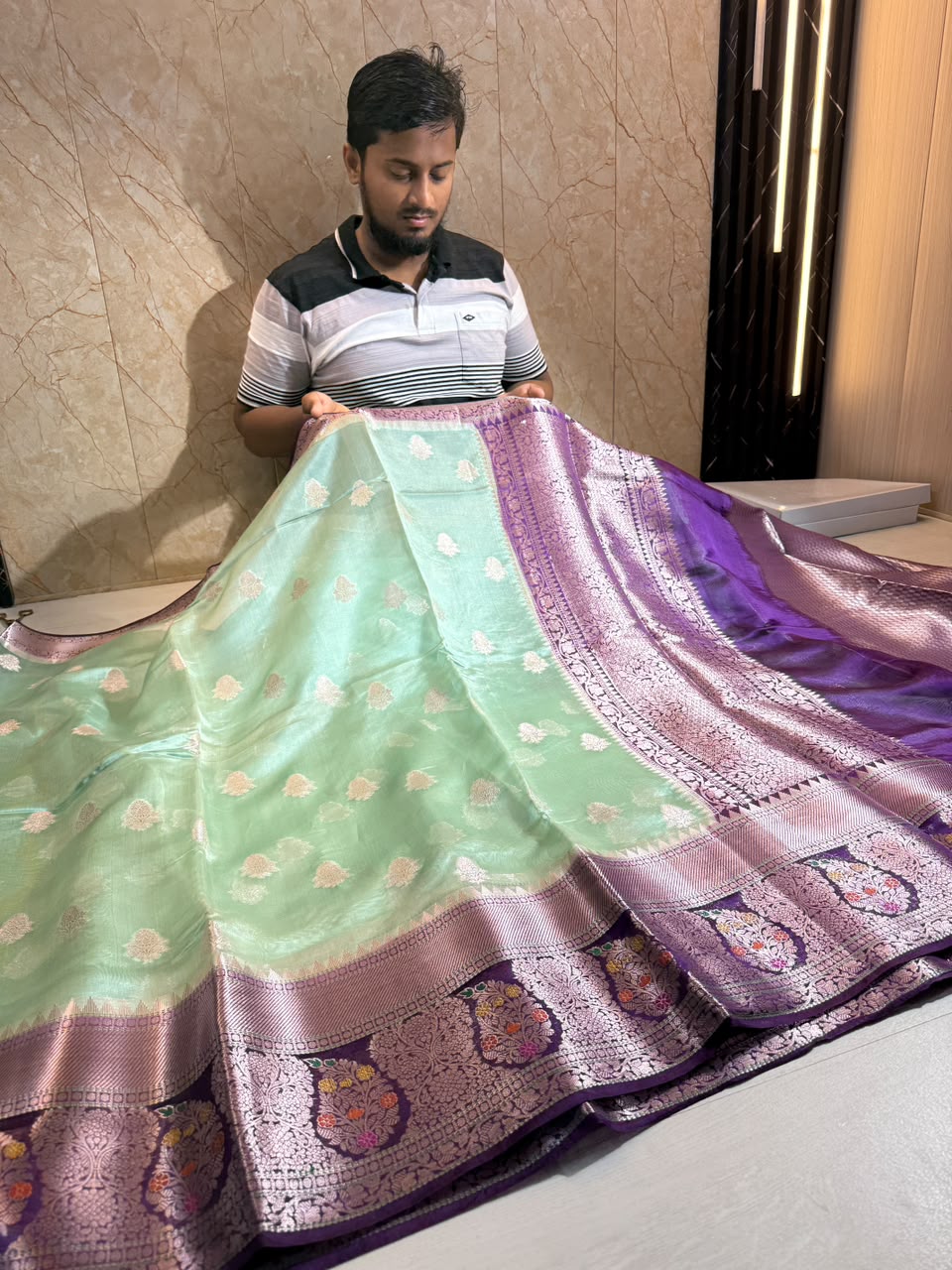 Pure Viscose Silk Contrast Dyeble Saree