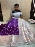 Pure Viscose Silk Contrast Dyeble Saree