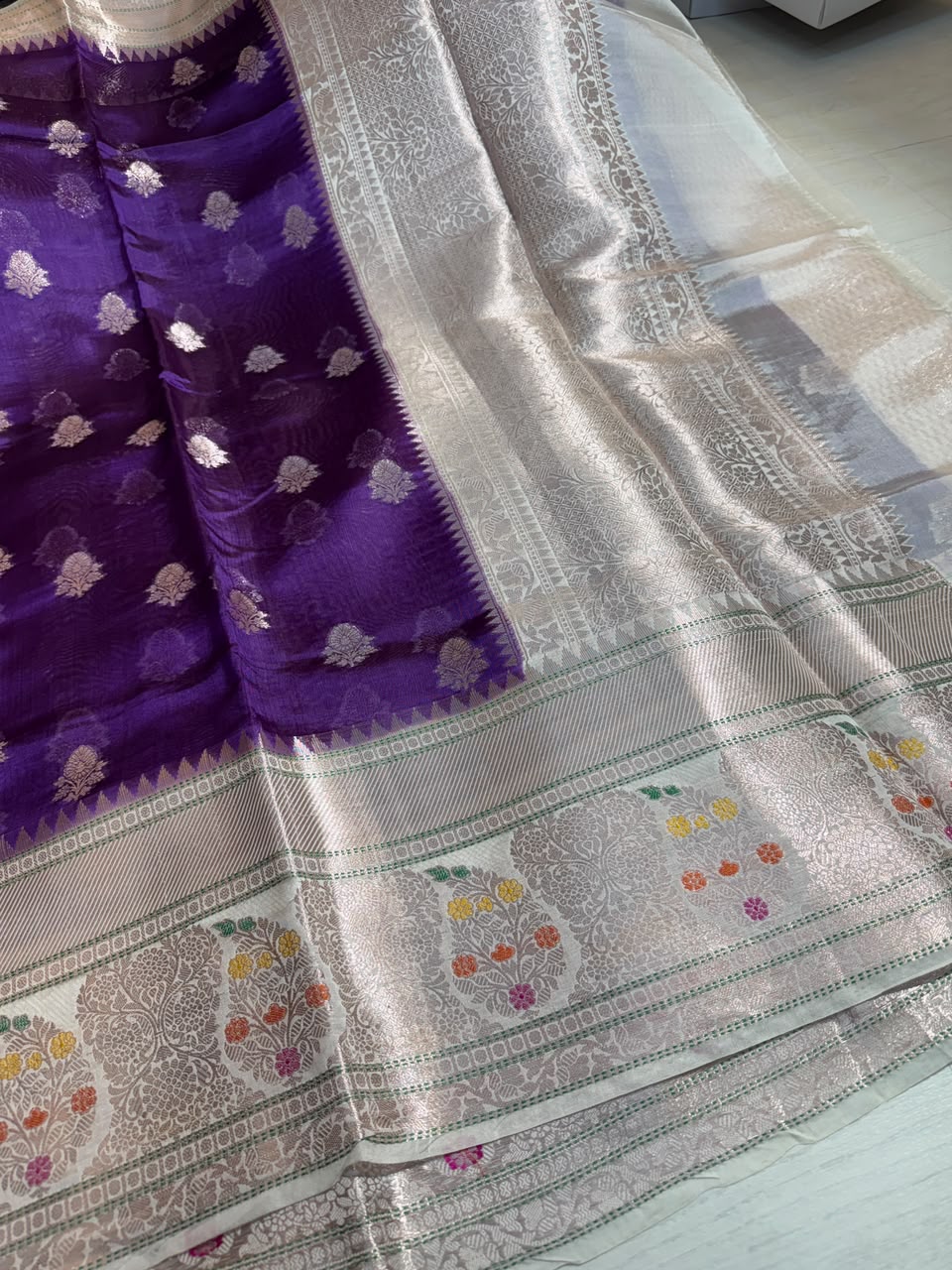 Pure Viscose Silk Contrast Dyeble Saree