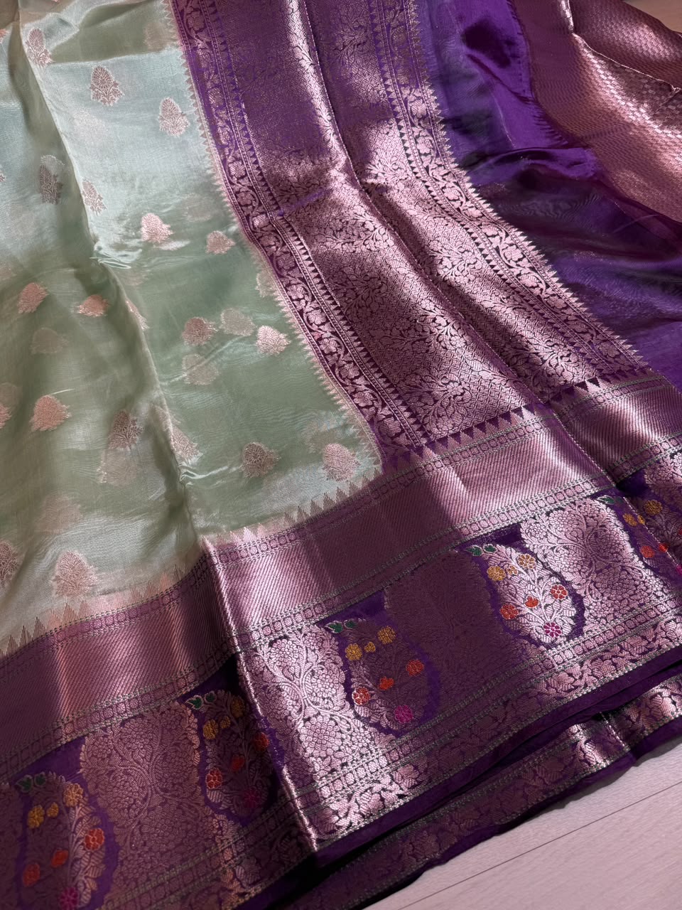 Pure Viscose Silk Contrast Dyeble Saree