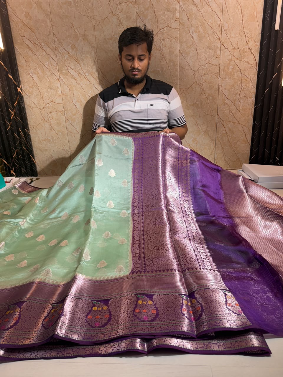 Pure Viscose Silk Contrast Dyeble Saree
