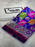 Pure Banarasi Rangkaat Silk Zari Border Saree
