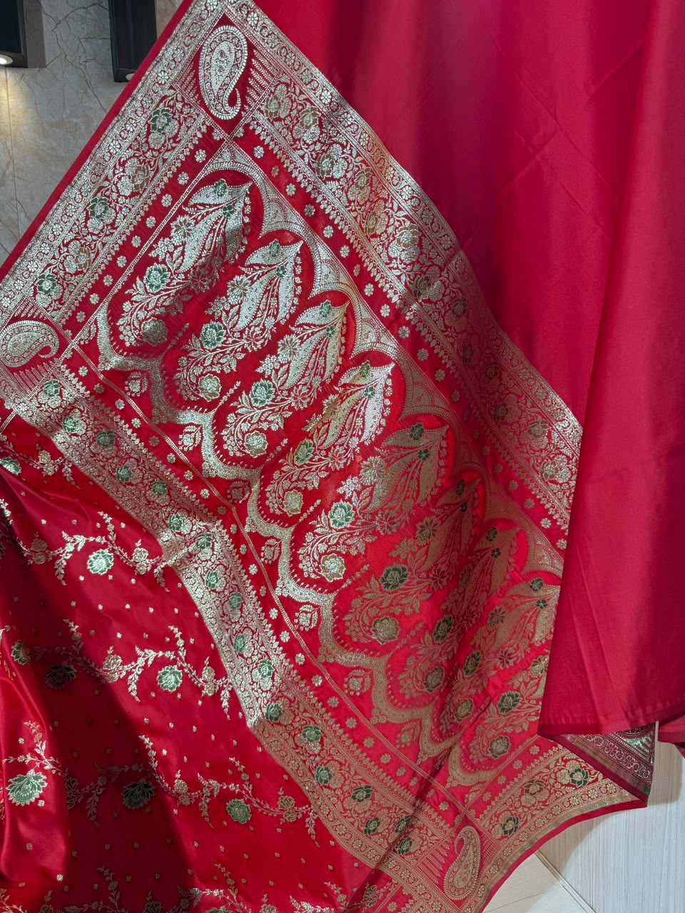 Satin Katan Silk Contrast Dyeble Saree