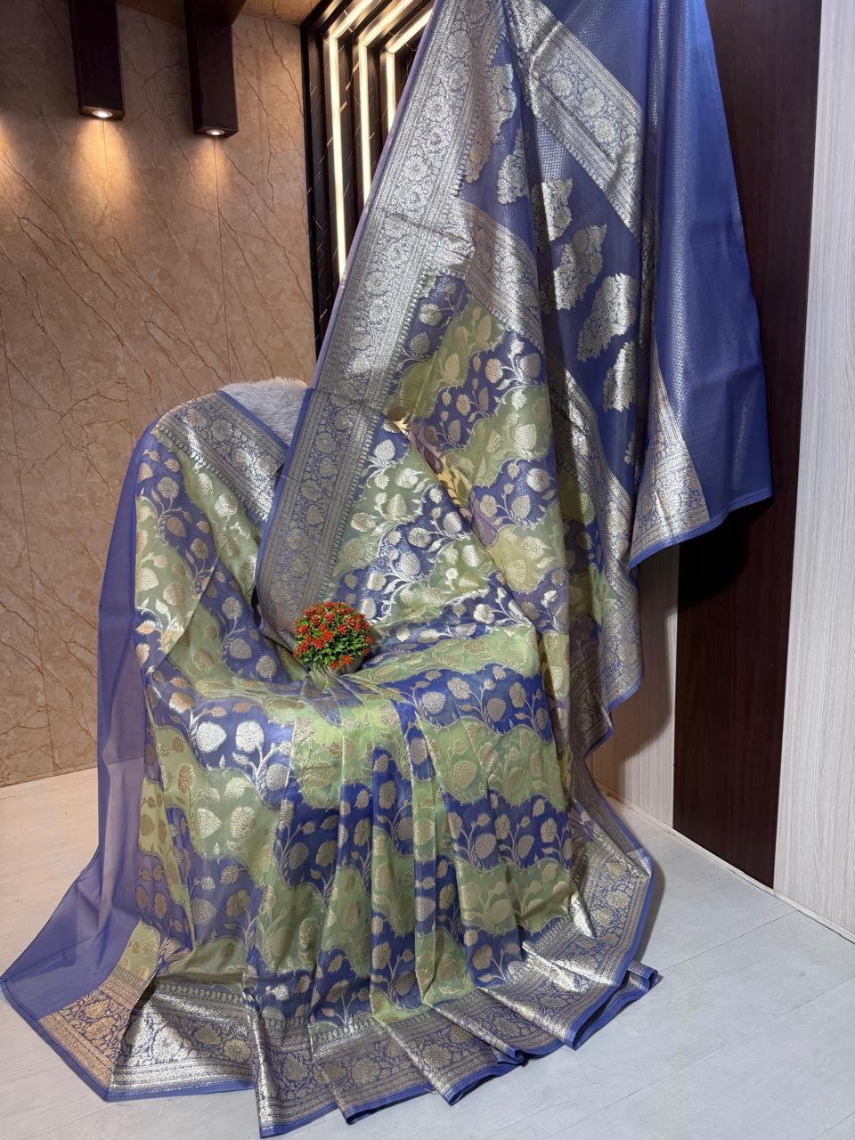 Kora Organza Silk Designer Saree