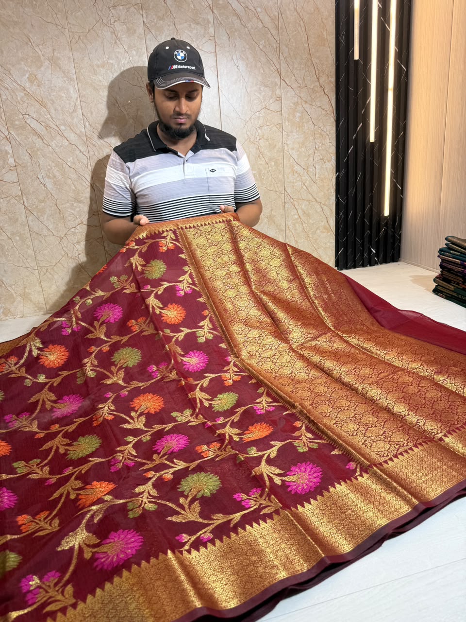 Soft Eri Silk Banarsi Weaving Buti Design Saree