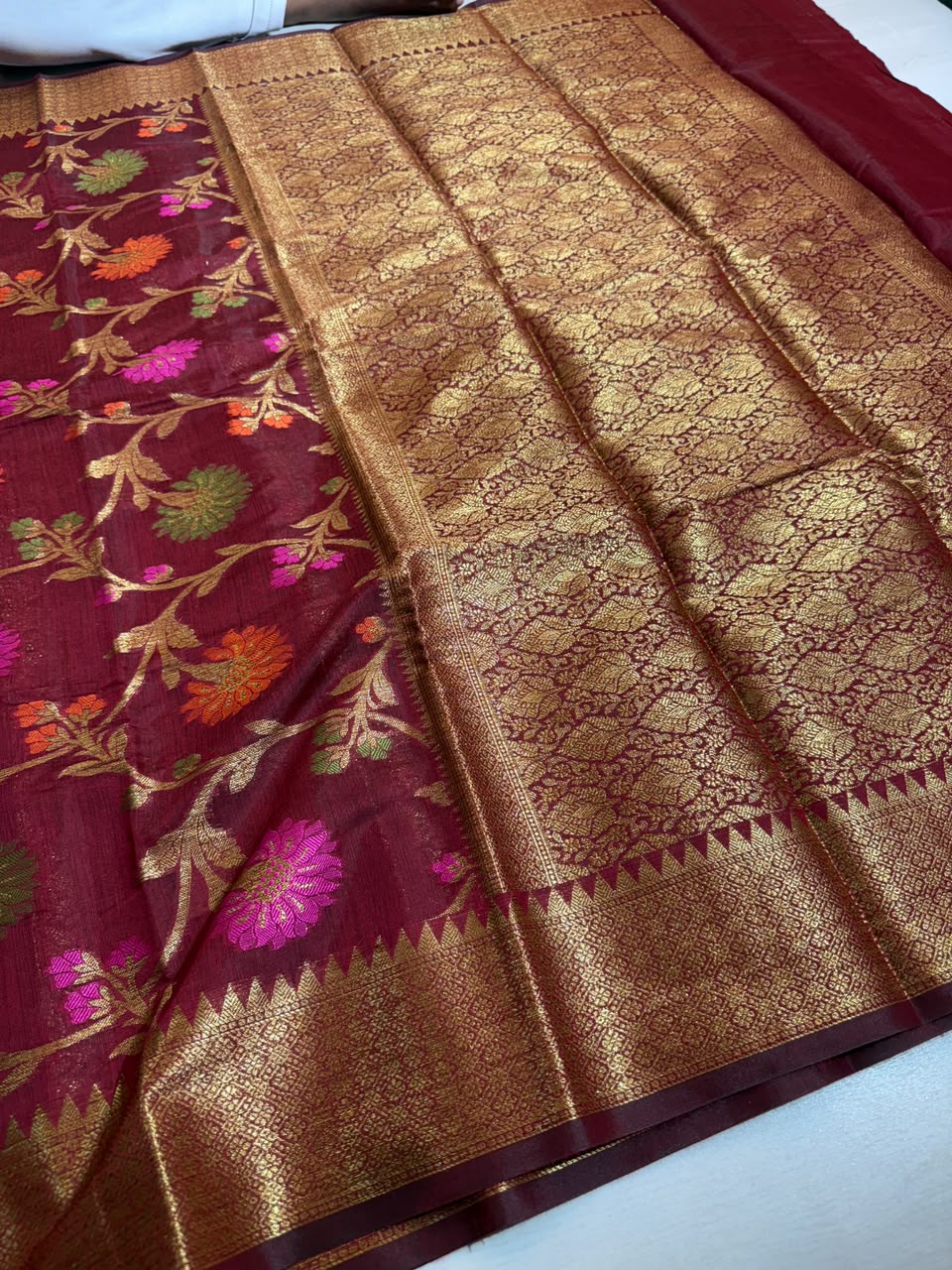 Soft Eri Silk Banarsi Weaving Buti Design Saree